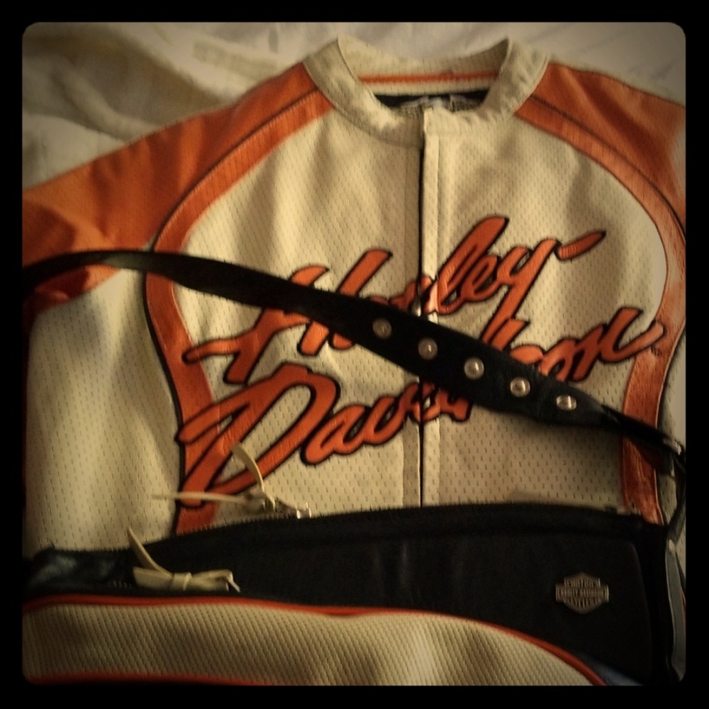 Harley Davidson  leather coat/purse